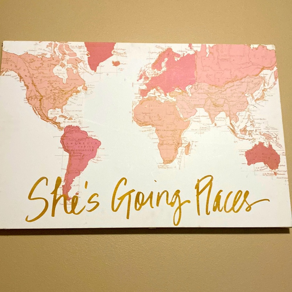 “she’s going places” painting